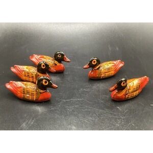 Lot Of 5 VTG‎ Resin Mandarin Ducks Chopstick Holders- Home Decor-2"